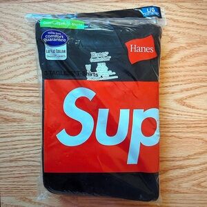 Supreme Hanes Black T-Shirts 3 Pack